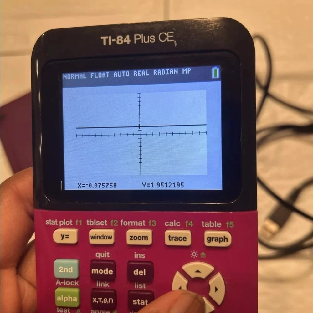 Texas Instruments TI-84 Plus CE Purple Plum Graphing Calculator W Case Cable Tes